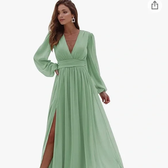 Dresses | Sage Green Formal Gown Could Also Be Worn As A Bridesmaid Dress |  Poshmark